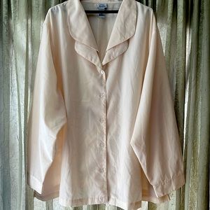 SOLD Only Necessities Double Collar Cream Button Blouse